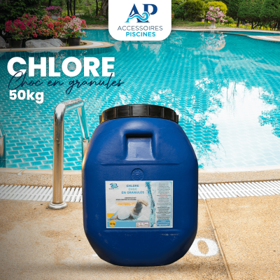 Chlore choc en granulés pour piscine 50 kg