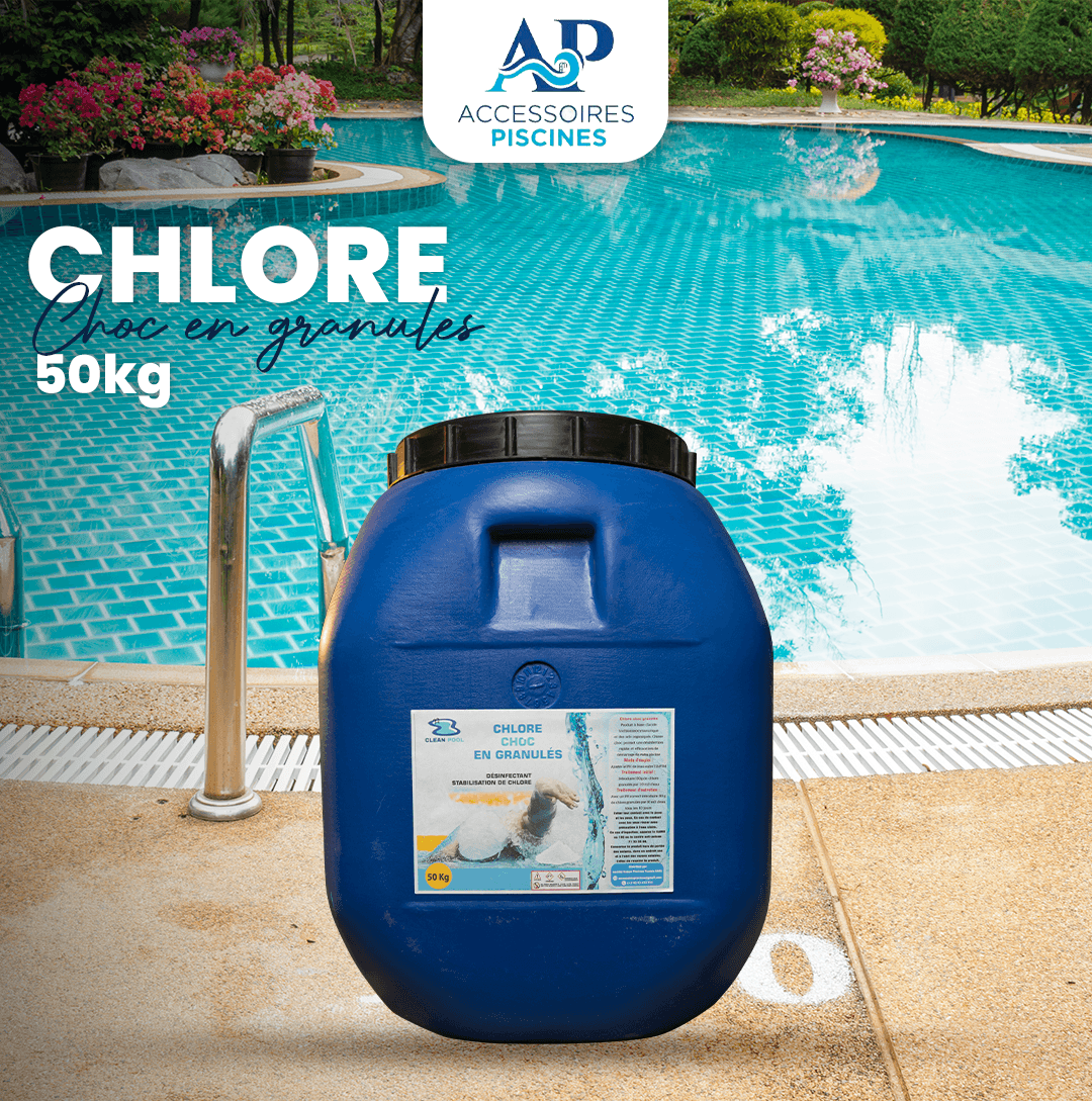 Chlore choc en granulés pour piscine 50 kg Chlore choc en granulés pour piscine 50 kg