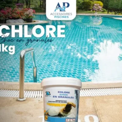 Chlore choc en granulés pour piscine 1 kg