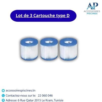 Lot de 3 cartouches de filtration type D (RX 600) Lot de 3 cartouches de filtration type D (RX 600)