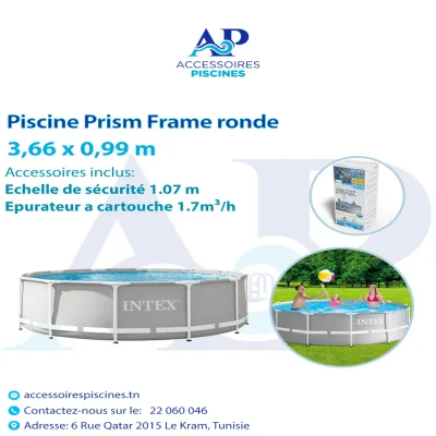 Piscine tubulaire ronde Intex Prism Frame 3,66 x 0,99 m