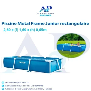 Intex Piscine Metal Frame Junior rectangulaire Tubulaire (l) 2,60 x (l) 1,60 x (h) 0,65m Tunisie 28271 (2) Tunisie